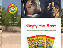 Tablet Screenshot of keenanpistachio.com